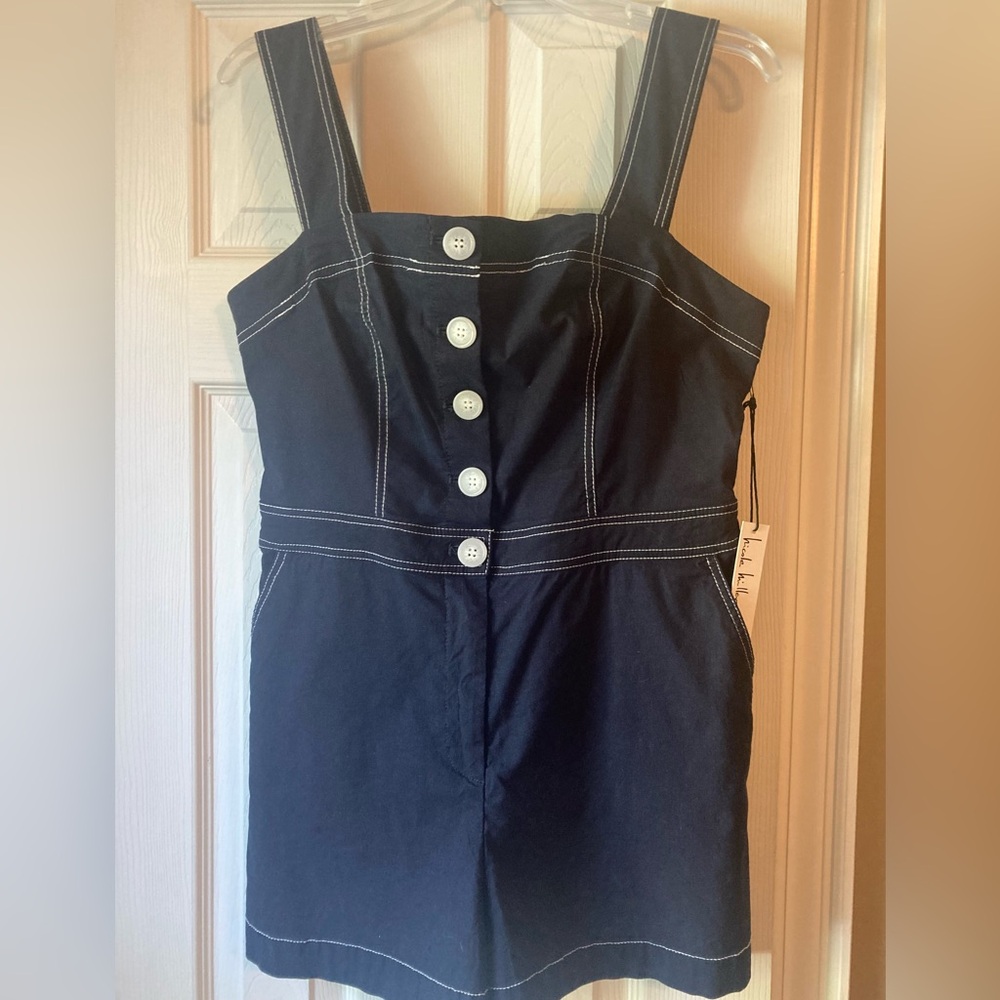 Nicole Miller dark denim short romper.NWT - Picture 3 of 5